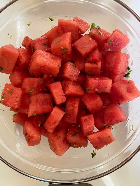 Watermelon Salad with Jalapeno and Lime