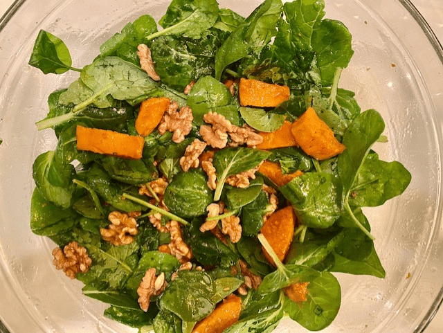 Sweet Potato and Spinach Salad