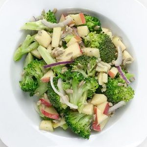 Crunchy Broccoli Apple Salad with Sunflower Seeds
